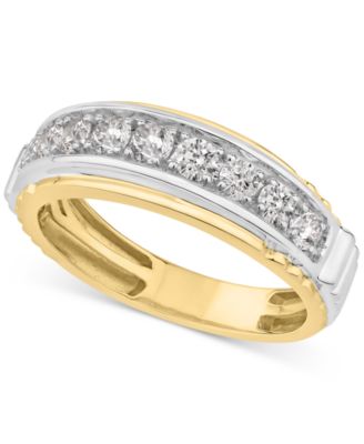 Macy's - Men's Diamond Ring (1 ct. t.w.) in 10k Gold & White Gold
