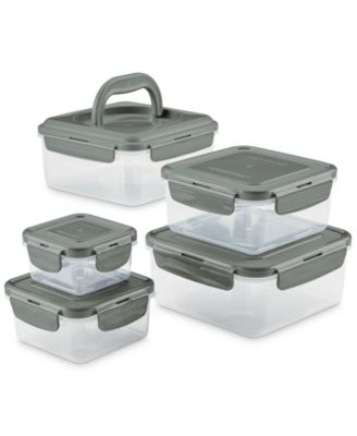 Rachael Ray - Stacking 10-Pc. Square Food Storage Container Set