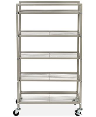 Honey Can Do - 5-Tier Steel Rolling Bathroom Storage Cart
