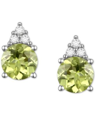 Macy's - Gemstone & Diamond Accent Stud Earrings