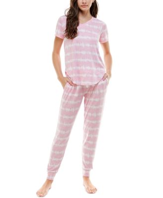 Roudelain - V-Neck T-Shirt & Jogger Pants Pajama Set