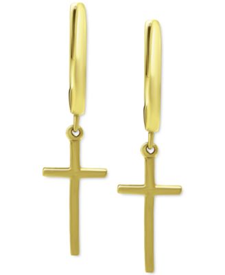 Giani Bernini - Cross Drop Huggie Hoop Earrings