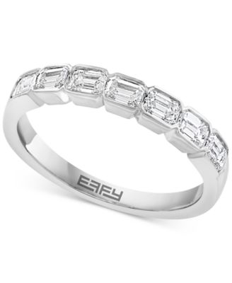 EFFY Collection - Diamond Emerald-Cut Band (3/4 ct. t.w.) in 14k White Gold