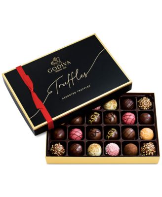 Godiva - Holiday Signature Chocolate Truffles Gift Box with Red Ribbon, 24-Pieces