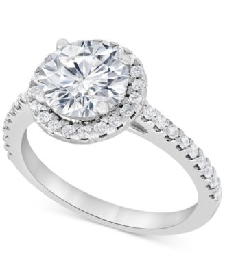 Badgley Mischka - Certified Lab Grown Diamond Halo Engagement Ring (2-1/2 ct. t.w.) in 14k Gold