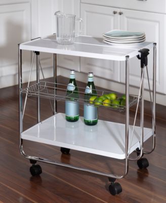Honey Can Do - Modern Foldable Rolling Kitchen Cart