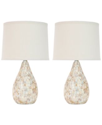 Safavieh - Set of 2 Lauralie Ivory Capiz Shell Lamps