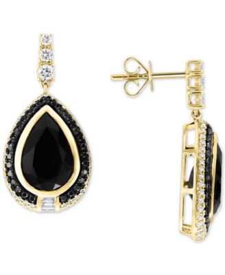 EFFY Collection - Onyx & Diamond (1 ct. t.w.) Drop Earrings in 14k Gold