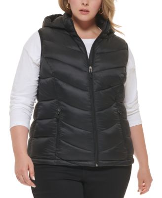 Charter Club - Plus Size Packable Hooded Puffer Vest
