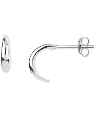 Giani Bernini - Polished Extra Small C-Hoop Earrings in Sterling Silver. 0.4"