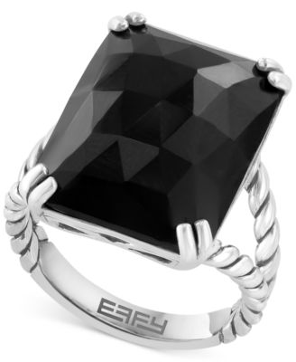 EFFY Collection - Onyx Rope Statement Ring in Sterling Silver
