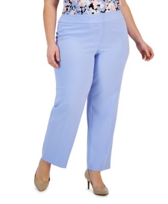 Kasper - Plus Size Straight-Leg Pants