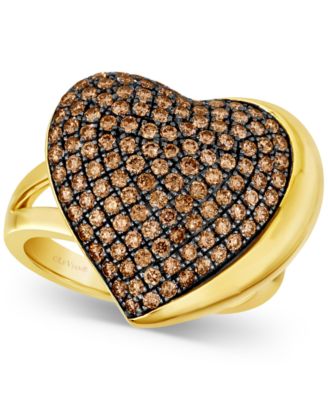 Le Vian - GODIVA x &reg; Chocolate Diamond Heart Ring (1-1/5 ct. t.w.) in 14k Gold