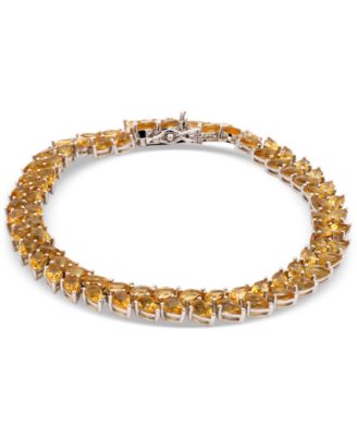 Macy's - Amethyst Pear Double Row Bracelet (19-1/2 ct. t.w.) in Sterling Silver (Also in Sky Blue Topaz, Garnet, Truffle Sapphire,  & Citrine)