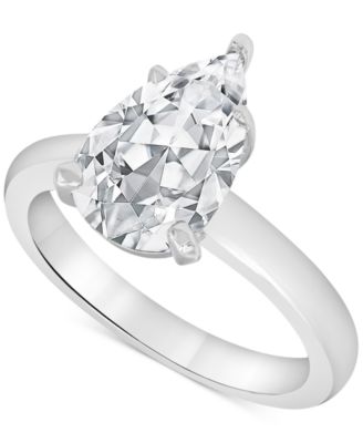 Badgley Mischka - Certified Lab Grown Diamond Pear Solitaire Engagement Ring (5 ct. t.w.) in 14k Gold