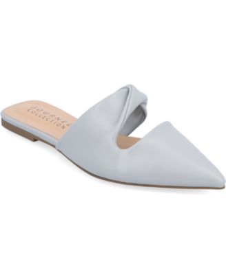 Journee Collection - Collection Women's Enniss Twist Cutout Pointed Toe Mules