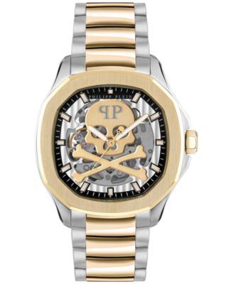 Philipp Plein - Men's Automatic Skeleton Spectre Two-Tone Stainless Steel Bracelet Watch 42mm