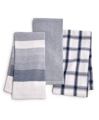 The Cellar - 3-Pc. Cotton Blue Towel Set