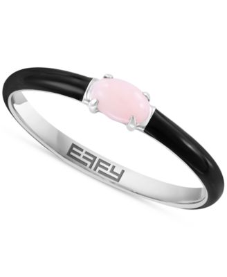 EFFY Collection - Pink Opal (1/6 ct. t.w.) & Enamel Ring in Sterling Silver