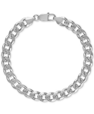 Esquire Men's Jewelry - Curb Link Chain Bracelet in Sterling Silver