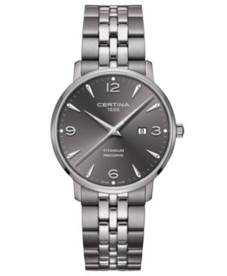 Certina - Unisex Swiss DS Caimano Titanium Bracelet Watch 39mm