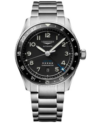 Longines - Men's Swiss Automatic Spirit Zulu Time Stainless Steel Bracelet Watch 42mm