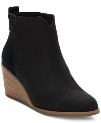 TOMS - Women's Clare Slip-On Wedge Booties