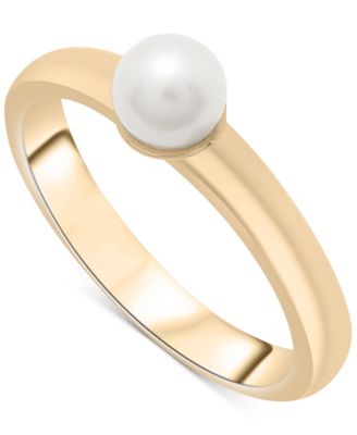 Audrey by Aurate - Cultured Freshwater Pearl (5mm) Ring in Gold Vermeil