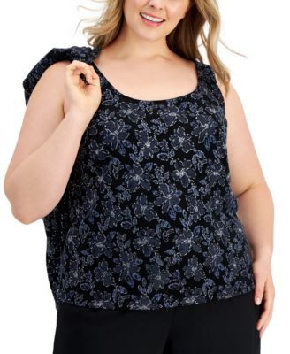 Alex Evenings - Plus Size Glitter 3/4-Sleeve Jacket & Top