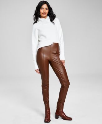 And Now This - Women's Faux-Leather Leggings