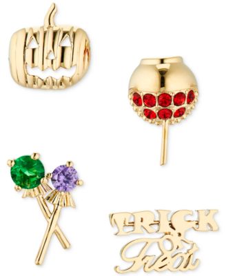 AJOA - 18k Gold-Plated 4-Pc. Set Mixed Stone Trick or Treat Single Stud Earrings