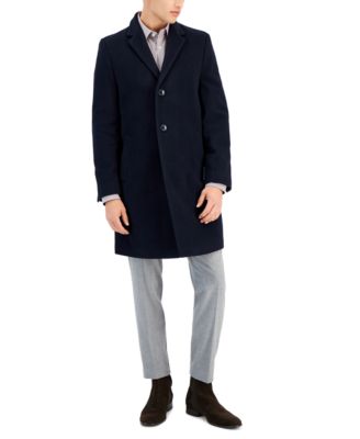 Nautica - Men's Classic/Regular Fit Wool/Cashmere Blend Solid Overcoat