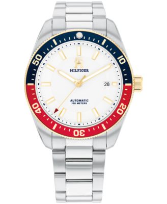 Tommy Hilfiger - Men's Automatic Silver-Tone Stainless Steel Bracelet Watch 40mm, Exclusively Ours