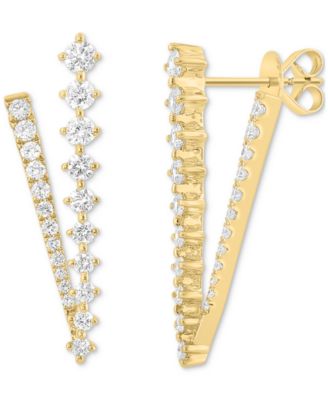 EFFY Collection - Diamond V-Shape Drop Earrings (1-1/6 ct. t.w.) in 14k Gold