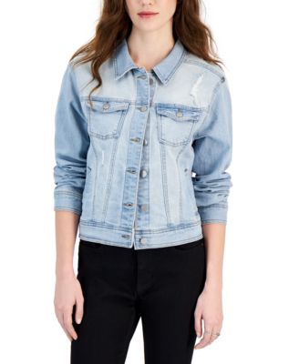 Tinseltown - Juniors' Long-Sleeve Denim Trucker Jacket