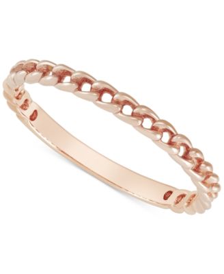 Macy's - Polished Curb Chain Link Stack Band in 14k Rose Gold