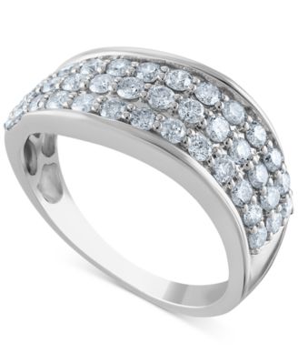 Macy's - Diamond Triple Row Statement Ring (1 ct. t.w.) in 14k Gold