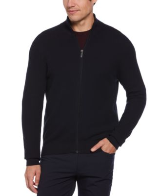Perry Ellis - Men's Classic Fit Textured Zip-Front Jacket