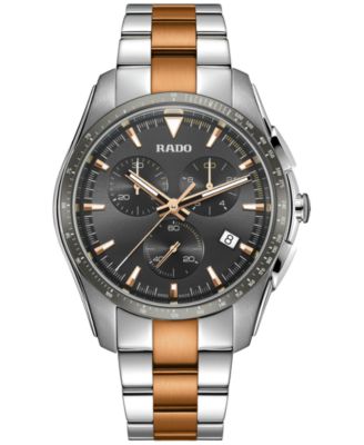 Rado - Men's Swiss Chronograph Hyperchrome Two-Tone Stainless Steel Bracelet Watch 45mm