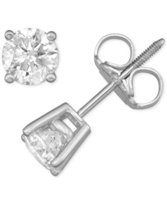 Macy's - Diamond Screw Back Stud Earrings (3/4 ct. t.w.) in 14k White Gold