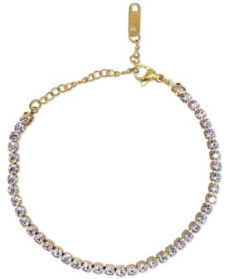 ADORNIA - 14k Gold-Plated Tennis Bracelet