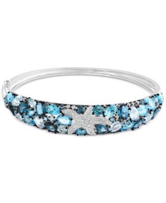 EFFY Collection - Multi-Gemstone Starfish Bangle Bracelet (13 ct. t.w.) in Sterling Silver