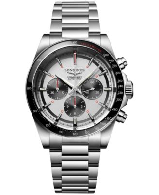 Longines - Men's Swiss Automatic Chronograph Conquest Stainless Steel Bracelet Watch 42mm