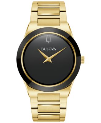 Bulova - Men's Modern Millennia Gold-Tone Stainless Steel Bracelet Watch 41mm