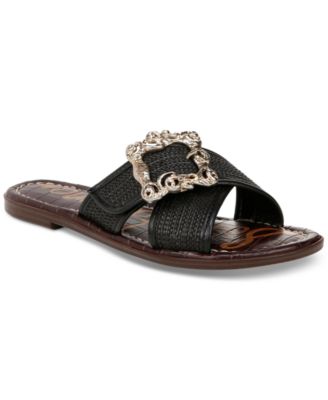 Sam Edelman - Women's Gracyn Buckled Crossband Slide Sandals