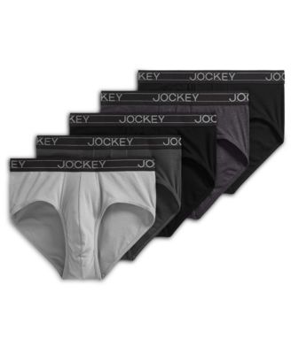 Jockey - Men's 4-pk. Lightweight Cotton-Blend Logo Briefs