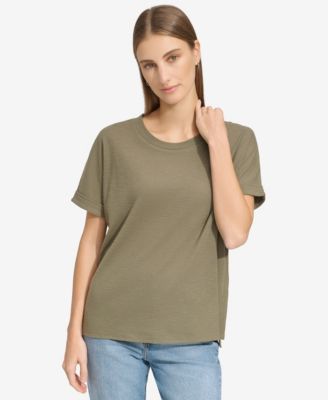 Marc New York - Women's High-Low Waffle-Knit Tee