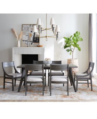 Furniture - Greystone II 7-Pc. Dining Set (Rectangular Table & 6 Chairs)