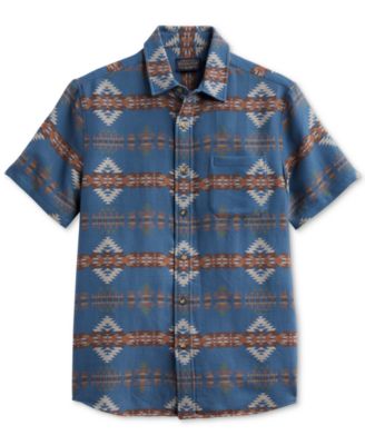 Pendleton - Men's Unbrushed Chamois Printed Short Sleeve Button-Front Shirt