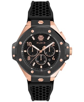 Philipp Plein - Men's Chronograph Black Silicone Strap Watch 46mm
